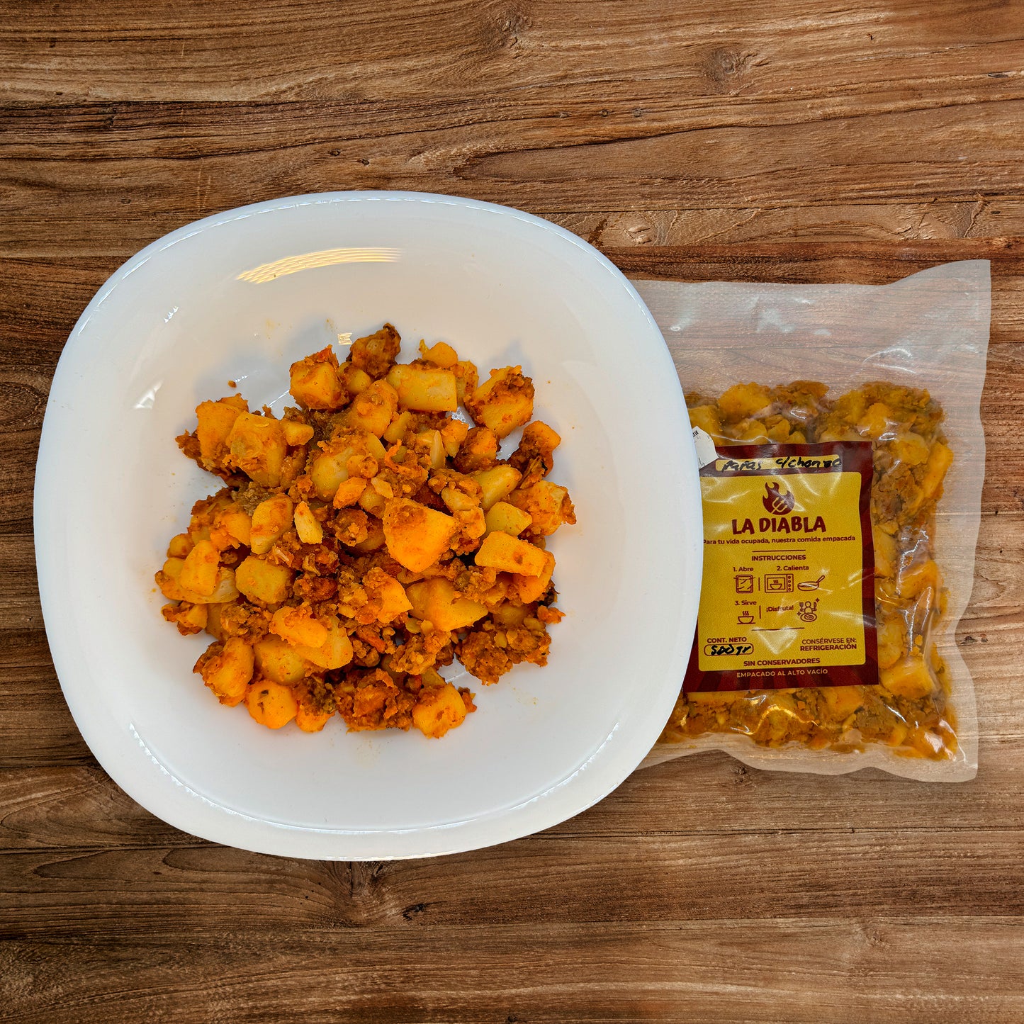 Papas con chorizo