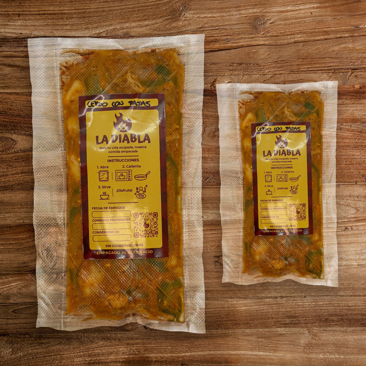 Deshebrada de cerdo con rajas