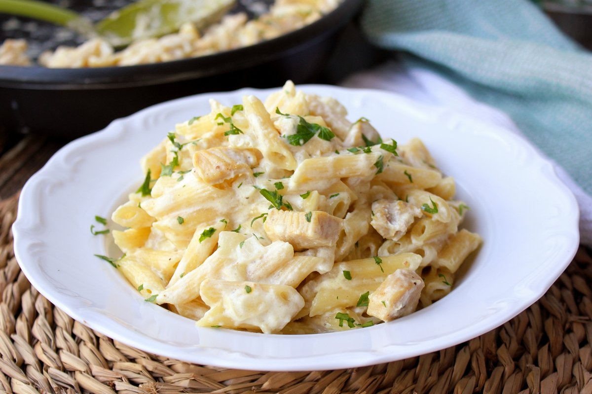 Macarrones con pollo
